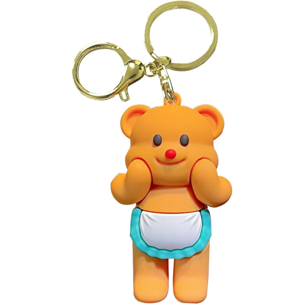 (Standing Posture) Cute Keychains, Small Bear Doll Pendant, Anti-Lost Backpack Charm, Funny Party Favors, Cute Bag Decorations for Party Birthday Clas