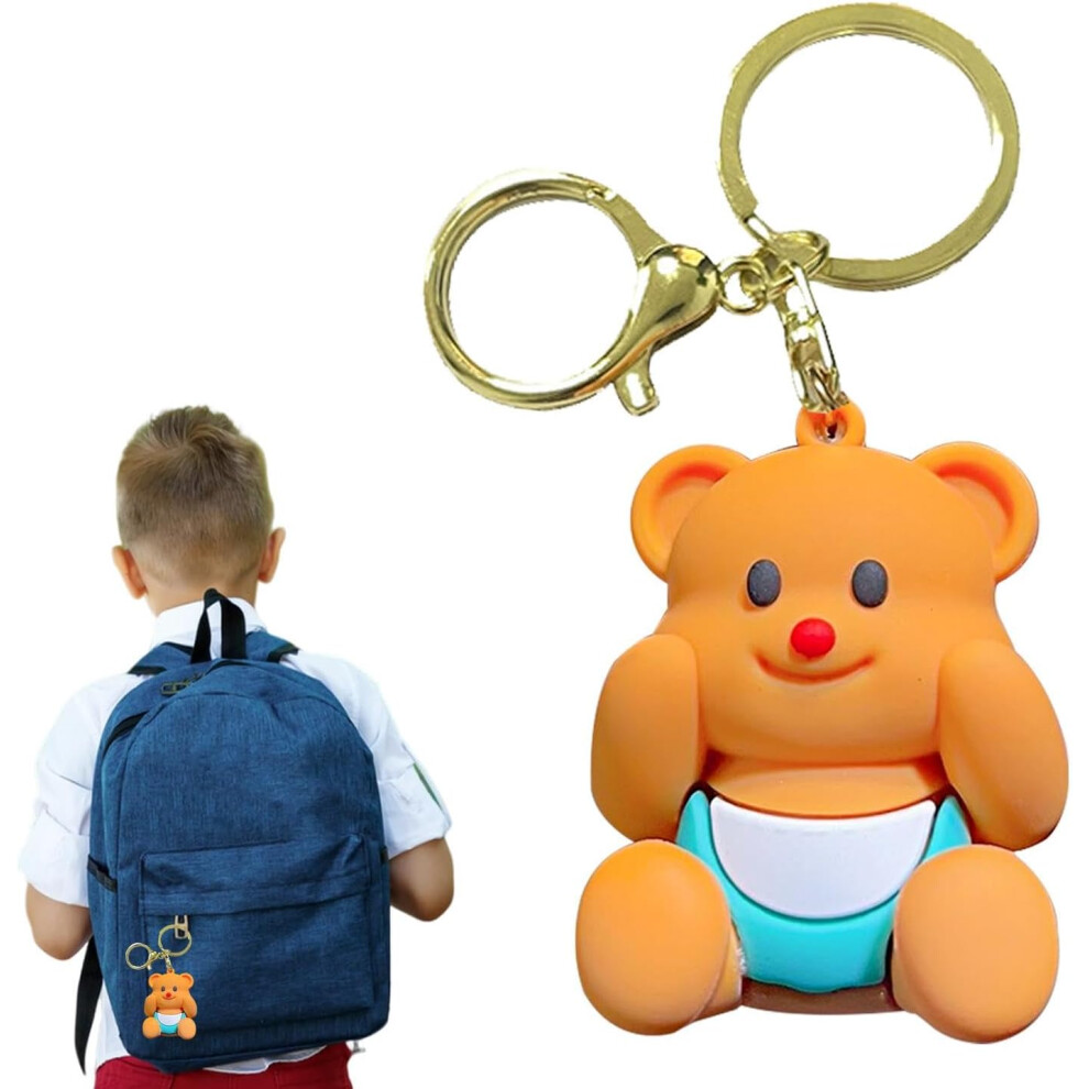 (Sitting Position) Cute Keychains, Small Bear Doll Pendant, Anti-Lost Backpack Charm, Funny Party Favors, Cute Bag Decorations for Party Birthday Clas