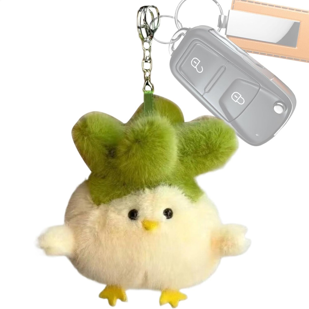 (Yellow) Plush Doll Keychain | 15cm/5.91 Inch Plush Doll Handbag Charm,Creative Car Interior Accessories, Dangling Ornament For Handbag Purse Bag Back