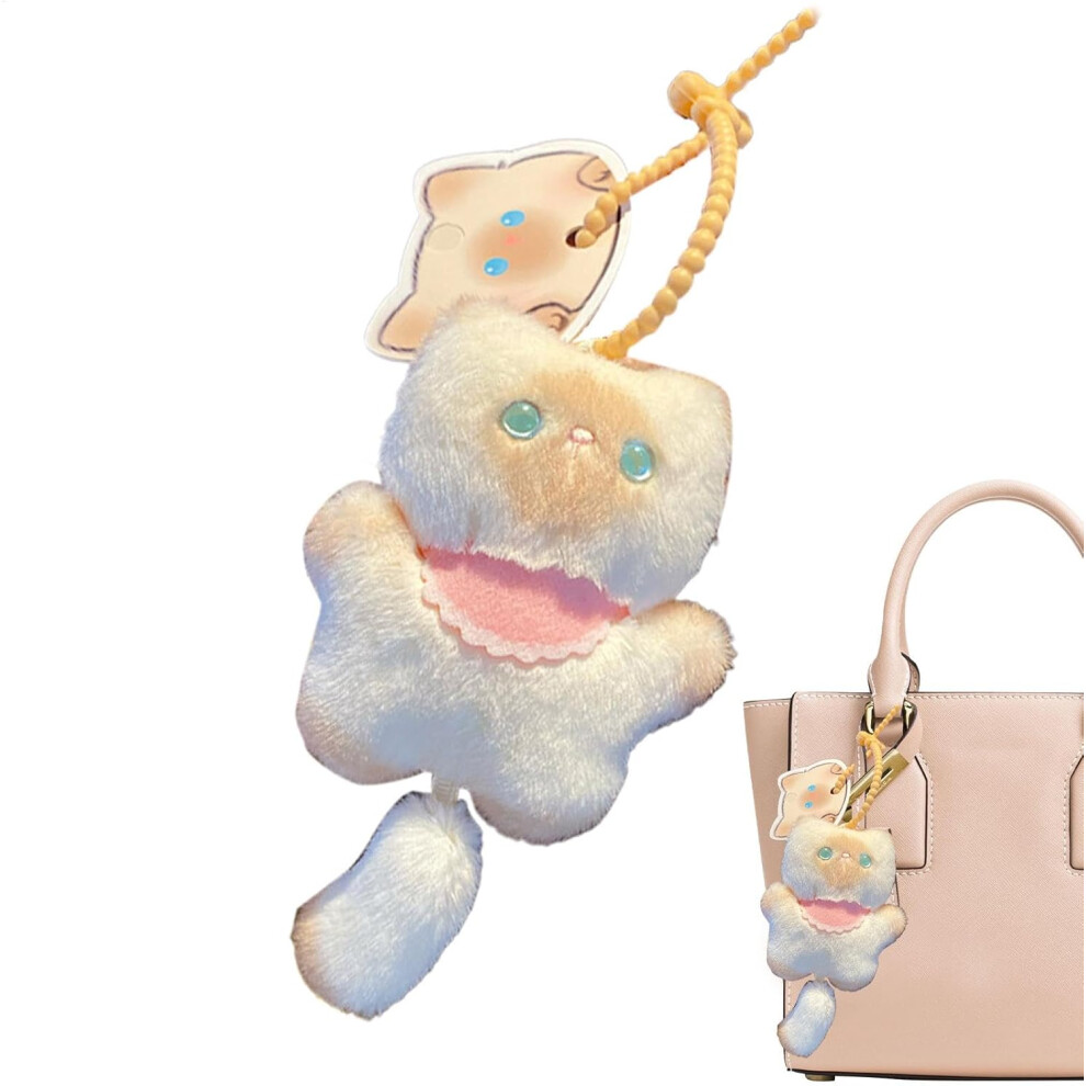 (Siamese Cat) Plush Cat - Cartoon Cat Plush Ornament - Soft Keychain Ornament Backpack Accessories, Collectible Doll Home Decor for Friends Family