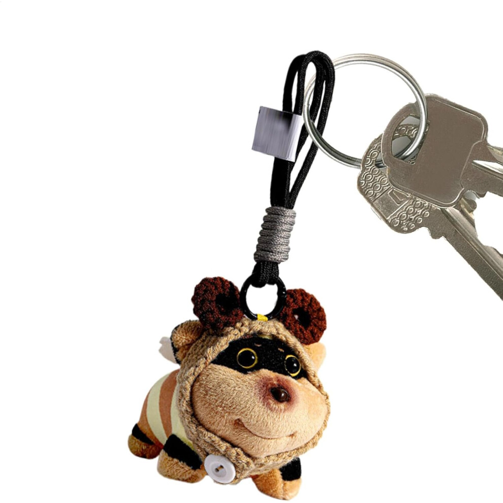 (C) Cute Dog Keychains - Cute Dog with Bee Outfit Keychain | Novelty Phone Case Charm Adults Children Bag Ornaments Adorable Dog Animal for Shoulder Bag,