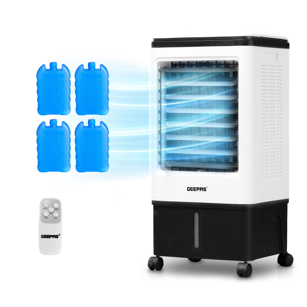 GEEPAS 3IN1 Portable AirCooler Humidifier CoolingFan 80W RemoteControl
