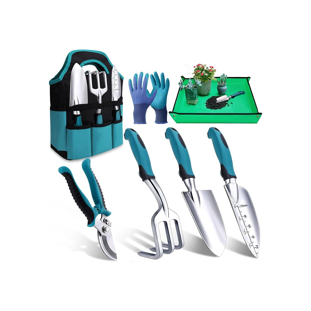Kynup Garden Tools Set, 7 Pieces Gardening Hand Tools