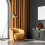 (46*72 Ochre) Blackout Curtains Eyelet Ring Top Ready Made Lined Pair Panel Thermal Insulated 4