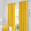 (46*72 Ochre) Blackout Curtains Eyelet Ring Top Ready Made Lined Pair Panel Thermal Insulated 8