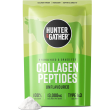Hunter & Gather Bovine Collagen Powder 400g | Pure Unflavoured Premium Hydrolysed Bovine Collagen Peptides Powder for H