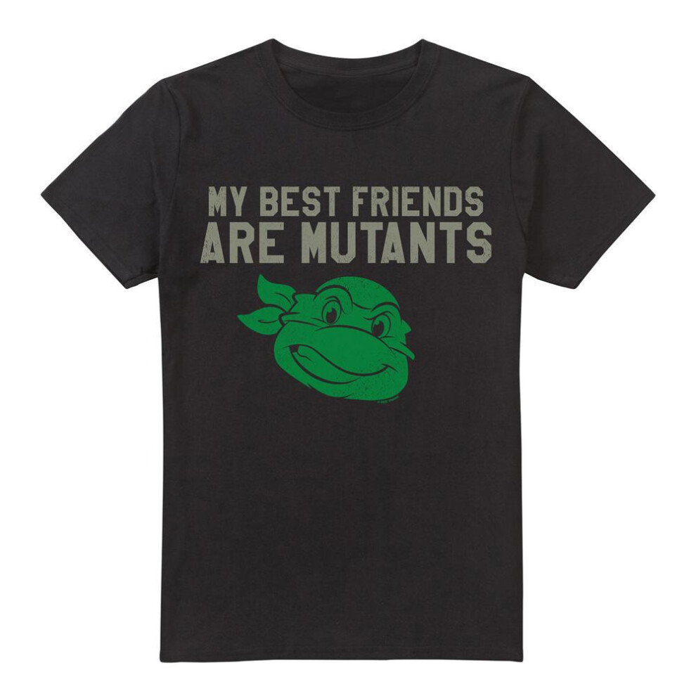 (4XL, Black) Teenage Mutant Ninja Turtles Mens Mutant Friends T-Shirt