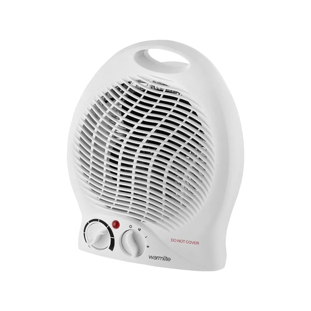 Warmlite Wl44002 Thermo Fan Heater With 2 Heat Settings And Overheat Protection, 2000W, White