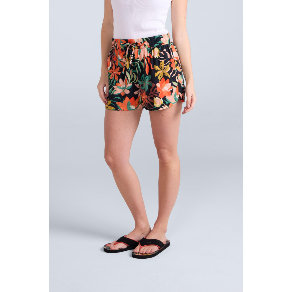 (18 UK, Black) Animal Womens/Ladies Sand Dune Recycled Printed Shorts