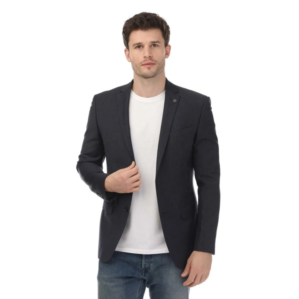 (36 in, Navy) Ted Baker Mens Forbyjs Puppytooth Suit Jacket