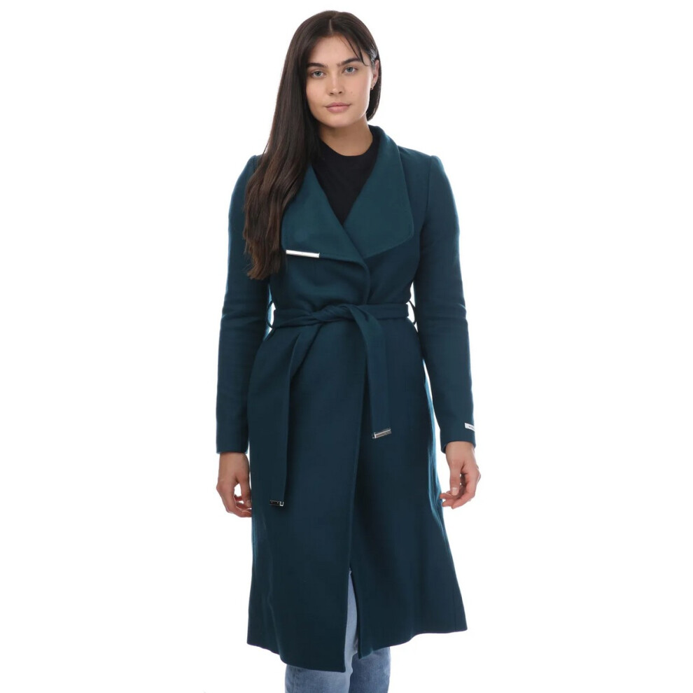 (6 UK, Teal) Ted Baker Womens/Ladies Rose Wool Wrap Coat