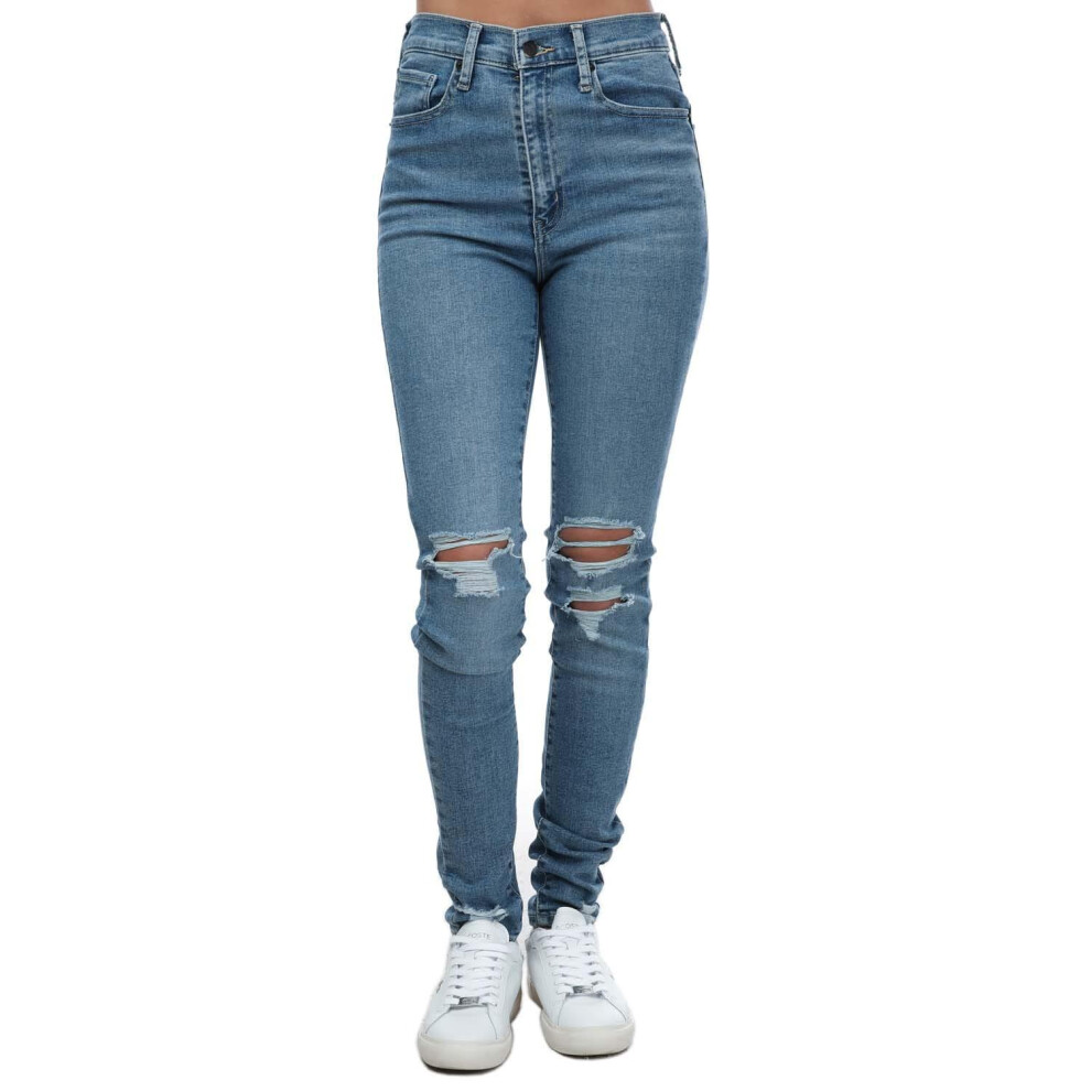 (28S, Denim) Levis Womens/Ladies Mile High Super Skinny Jeans