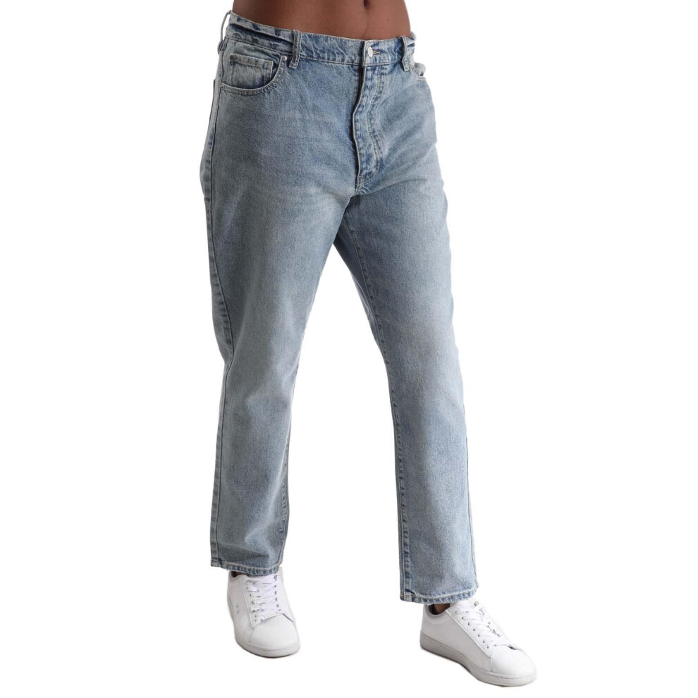 (25R, Indigo) Armani Exchange Womens/Ladies J51 Washed Carrot Fit Jeans