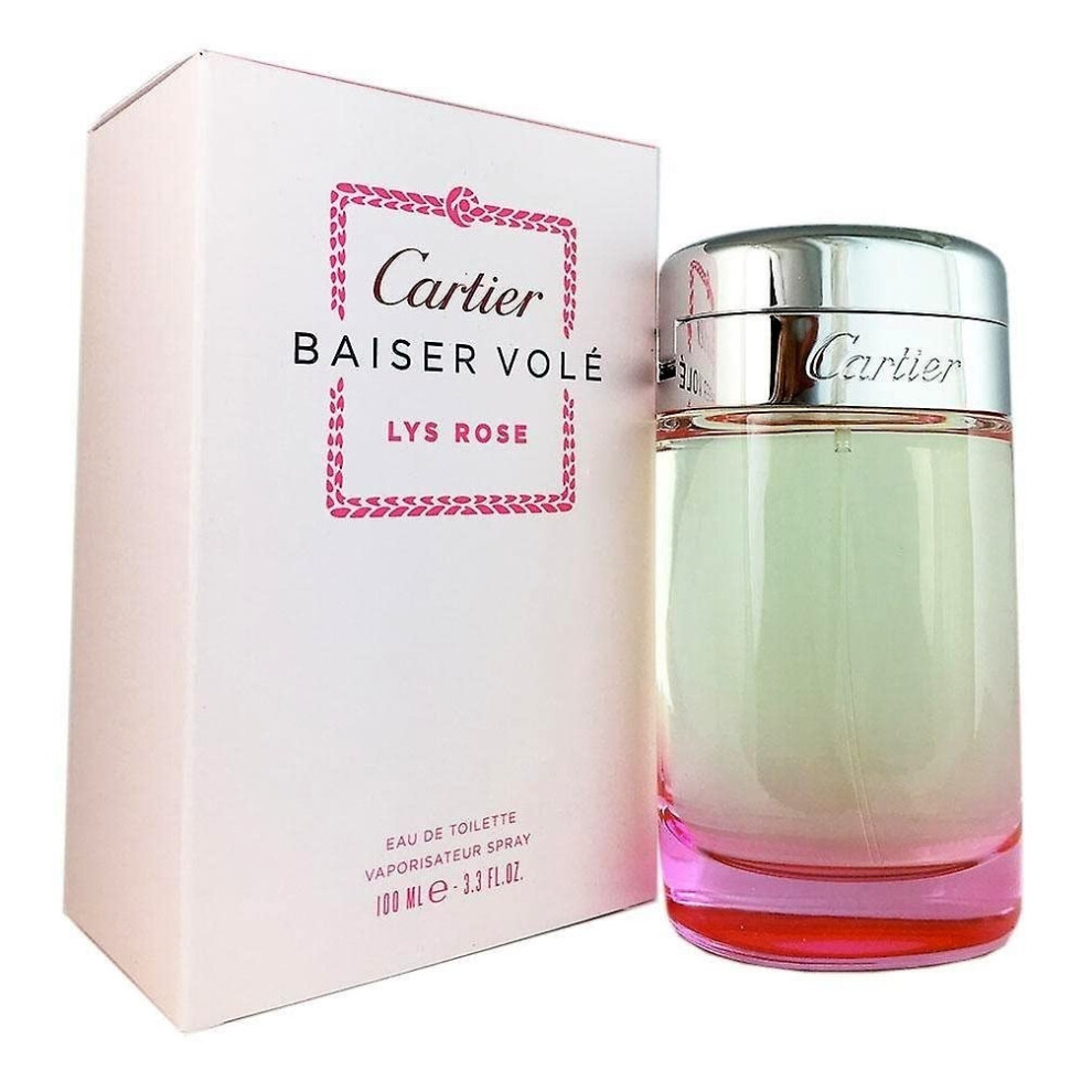 Cartier Baiser Vole Lys Rose Eau De Toilette Spray 3.3 Ounce