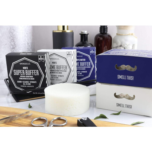 SPONGELL3 Mannen Extreme Buffer - Lichaamswas/Douchegel Spons - Bergamot Absolute Wit 2