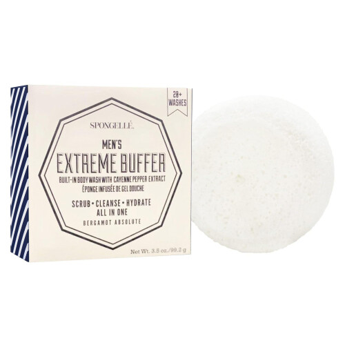 SPONGELL3 Mannen Extreme Buffer - Lichaamswas/Douchegel Spons - Bergamot Absolute Wit