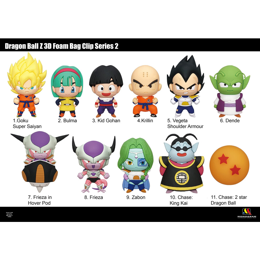 Photos - Action Figures / Transformers Toei Animation Dragon Ball Z 3D Foam Bag Clip - Series 2, Multi Color