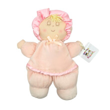 Genius Baby Toys My First Baby Doll, Super Soft and Cuddly, Vintage Classic Style with Pink Dress and Yellow Hair, Ideal New Baby Gift or Baby Shower