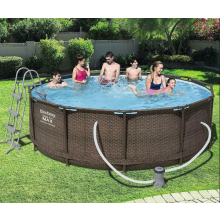 Bestway Steel Pro Max Frame Swimming Pool with Filter Pump & Ladder 12ft Rattan