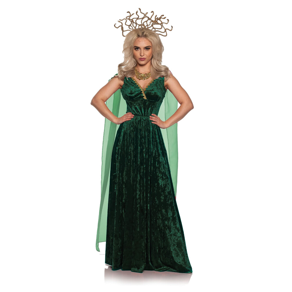 Photos - Fancy Dress UNDERWRAPS Greek Toga Womens Costume - Green Medusa Costume Women Greek Goddess God, Women's Adult Toga Dress, Halloween Cos