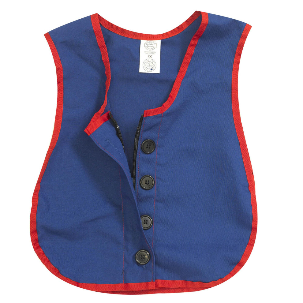 Gilet de dext  rit   manuel pour enfants, combinaison fermeture   clair/bouton, mobilier de classe (CF361-319), bleu, 17,5 x 13,5