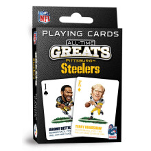 MasterPieces Family Games - Pittsburgh Steelers All-Time Greats spillekort - Officielt licenseret spillekortspil til voksne b?rn og familie