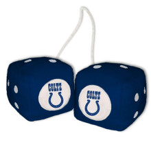 Fremont Die NFL Indianapolis Colts 3" Fuzzy Dice, 3", Team Colors