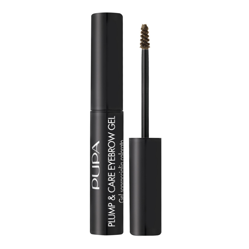 Pupa Milano Plump and Care Eyebrow Gel - Lightweight Gel-Cream for Fixing, Tinting, and Thickening Brows - Clean Formula - 001 Blonde - 0.101 oz