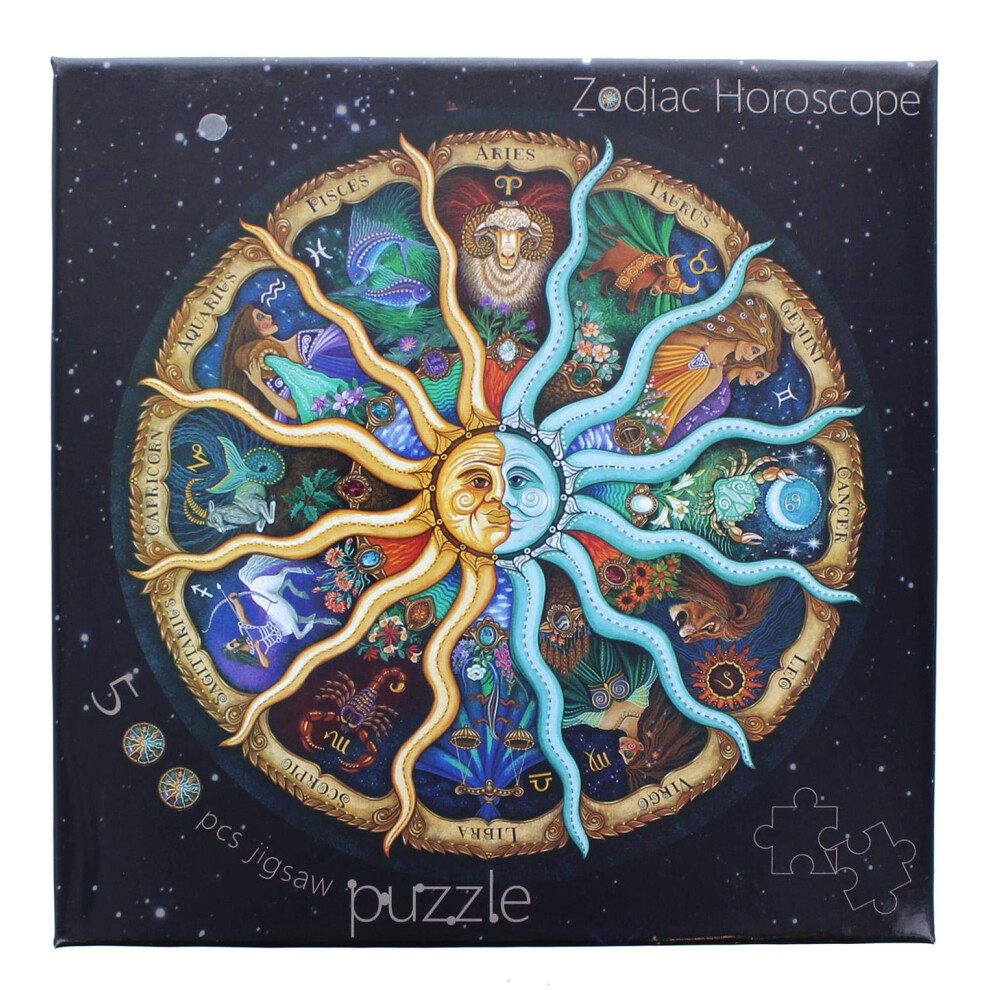 Photos - Jigsaw Puzzle / Mosaic Zodiac Horoscope 500 Piece Round Jigsaw Puzzle