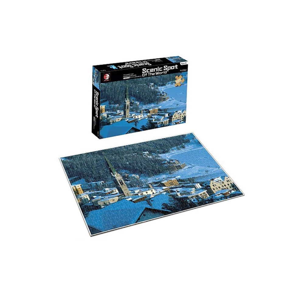 Photos - Jigsaw Puzzle / Mosaic Scenic Spot of The World Snowy Town 500 Piece Jigsaw Puzzle ST019685