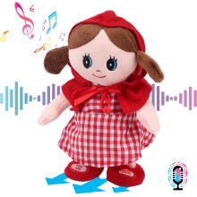 Hopearl Pratende zingende pop herhaalt wat je zegt Lopen Elektrisch interactief geanimeerd speelgoed Sprekende pluche maatjescadeau voor peuters 8''