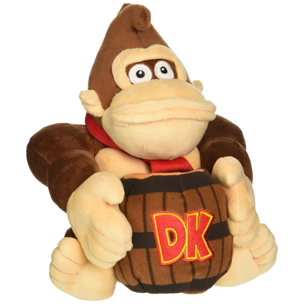 Photos - Other Toys Little Buddy Super Mario Bros. Donkey Kong Holding Barrel Stuffed Plush, 8"""""", Multicolor, Standard 1351(1351)
