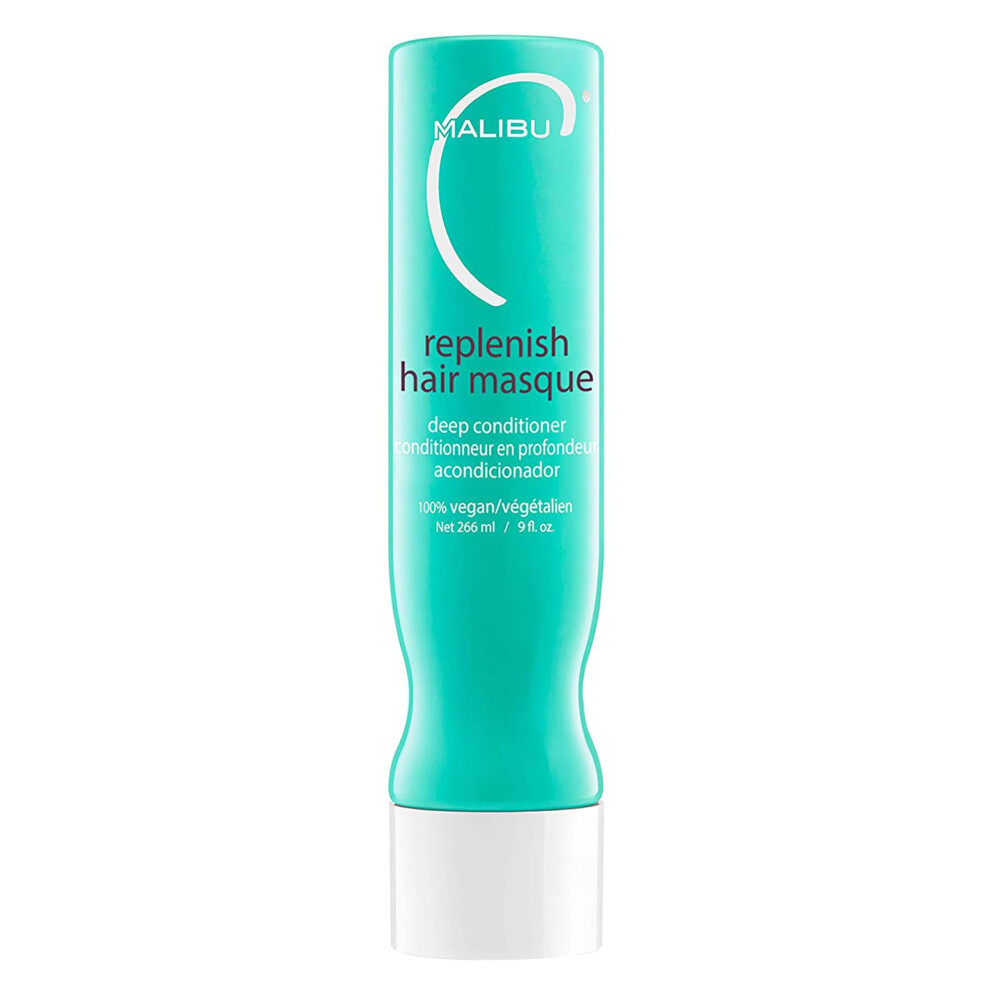 Malibu C Replenish Hair Masque - Ultra Hydrating Deep Conditioner for Hair Repair - Reparative Formula with Avocado Oil for all Types & Textures (9 oz