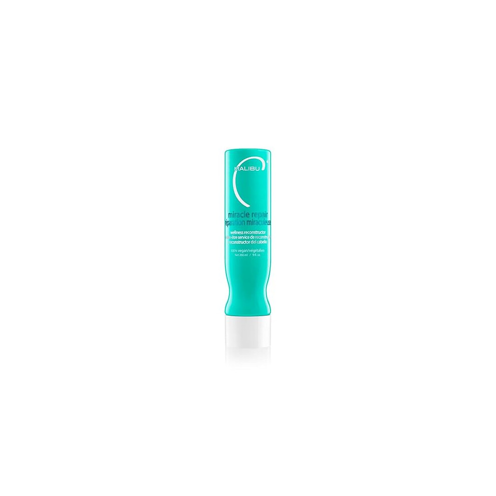 Malibu C Miracle Repair Hair Reconstructor (9 oz) - Nourishing Hair Repair Treatment for Weak, Damaged Strands - Flax Protein & Vitamin B5 for Hair St