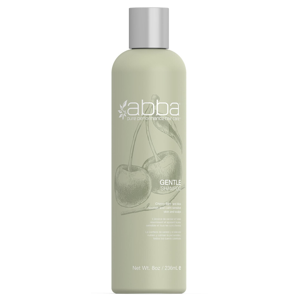 Abba Gentle Shampoo, Cherry Bark & Aloe, 32 Fl Oz
