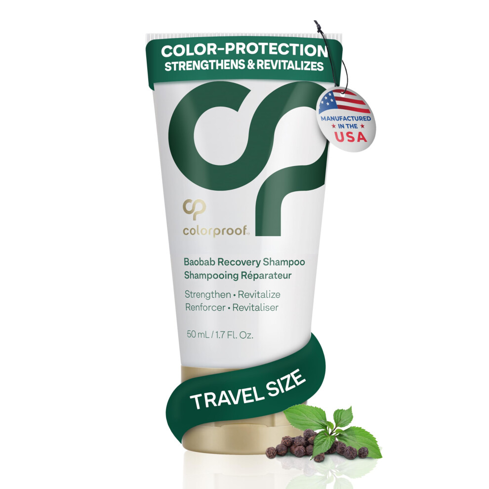 Colorproof Baobab Hair Recovery Conditioner 1.7 Fl. Oz. Sulfate Free Conditioner Travel Size Strengthening Hair Conditioner For Damaged Hair W/Peppe