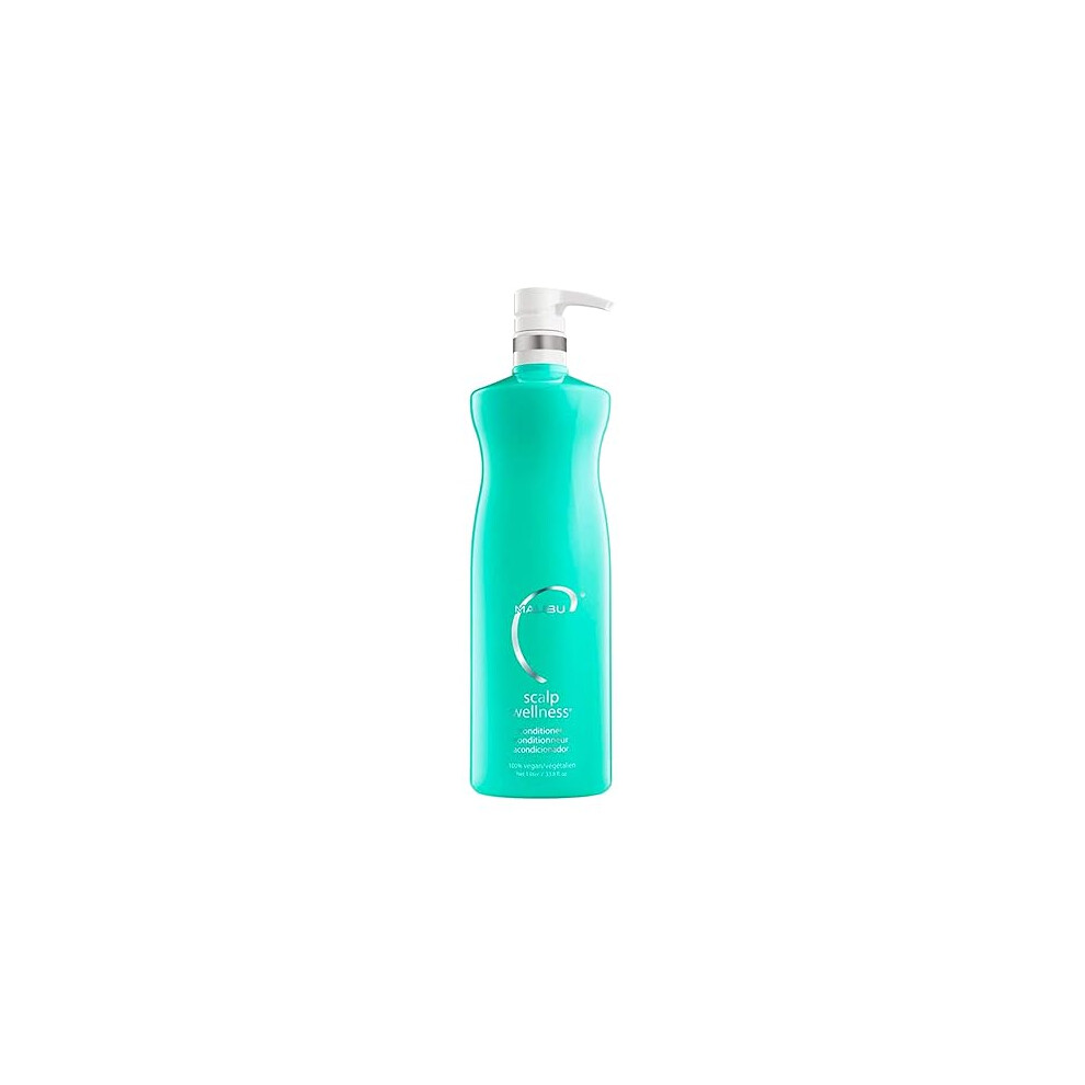 Malibu C Scalp Wellness Conditioner (33.8 oz) - Scalp Soothing Hair Conditioner with Eucalyptus + Spearmint Oil - Sulfate-Free Moisturizing Dry Scalp