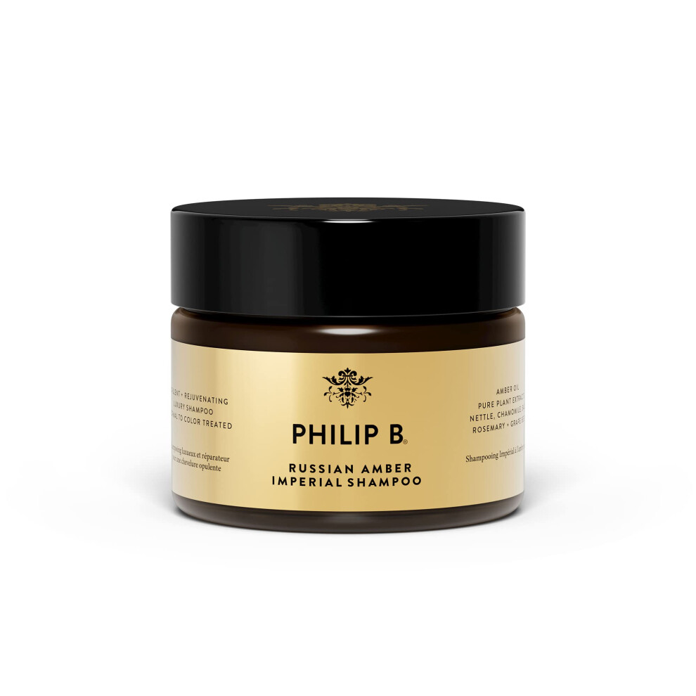 PHILIP B Russian Amber Imperial Shampoo, 12 fl. oz. (355 ml) - Color-Protective Cleanser Restores Frizzy Over-Processed Hair for Weightless Hydration