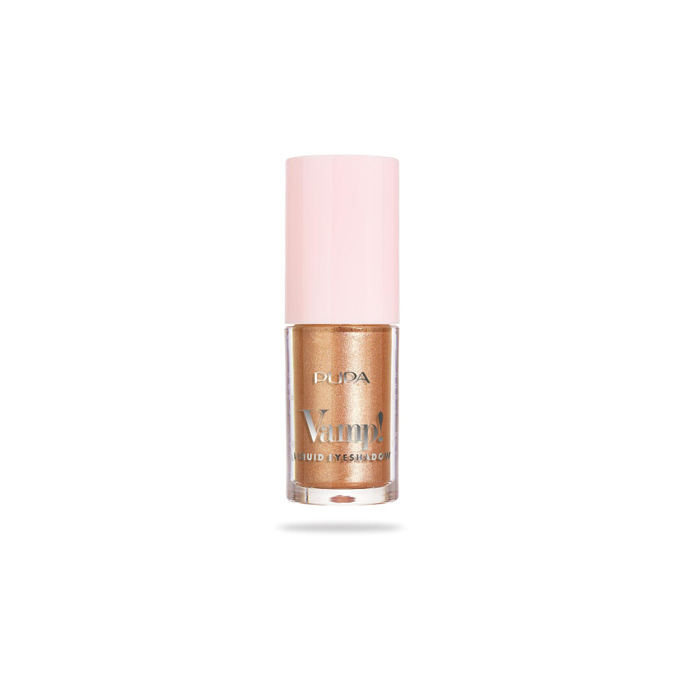 Pupa Milano Vamp! Liquid Eyeshadow - Shimmer Finish, Ultra-Adherent, and Lightweight - Ophthalmologically Tested - 006 Bronze - 0.13 oz