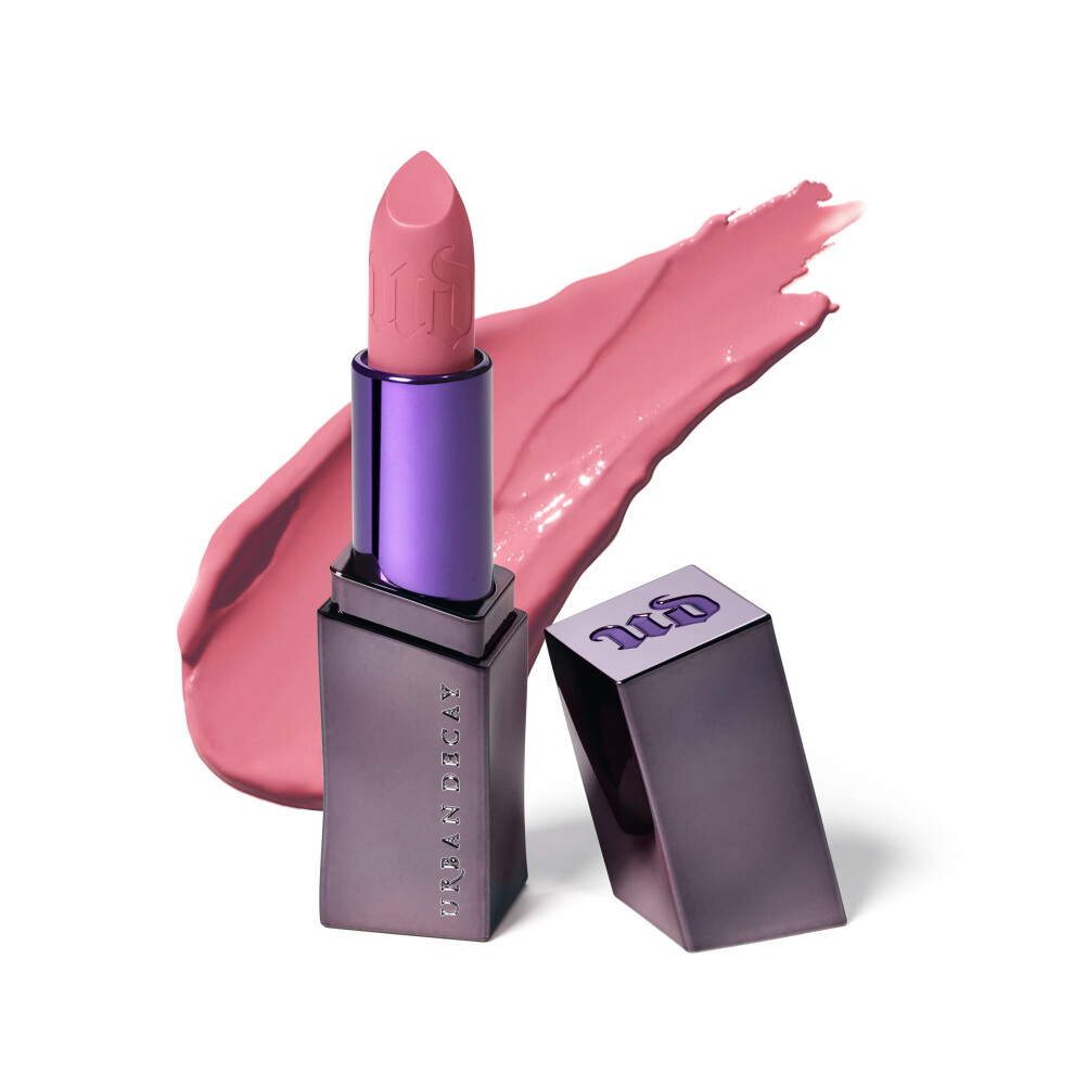 URBAN DECAY Vice Hydrating Lipstick (Weho - Bright Baby Pink - Cream Finish), Creamy Formula, Moisturizing Lip Color with Aloe Vera & Avocado Oil, Veg