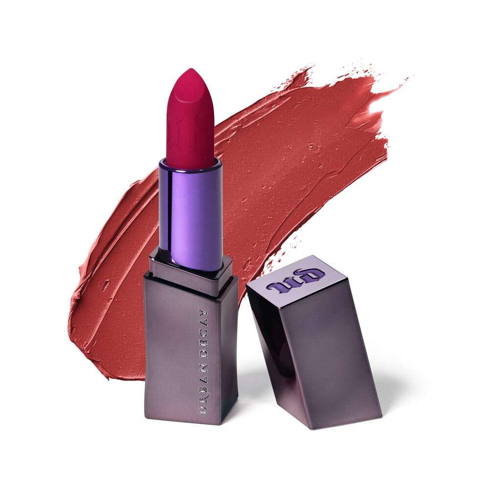 URBAN DECAY Vice Hydrating Lipstick (Manic - Soft Wine Mauve - Cream Finish), Creamy Formula, Moisturizing Lip Color with Aloe Vera & Avocado Oil, Veg