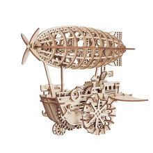 ROKR - Puzzle de madera 3D - Vehículo aéreo mecánico - Kit de engranaje para montar