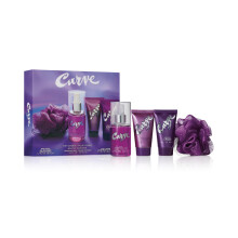 Curve Crush for Women Parfym Doft Set Body Wash & Lotion Doft Mist och Loofa Dag eller Natt Doft 4 delar Set