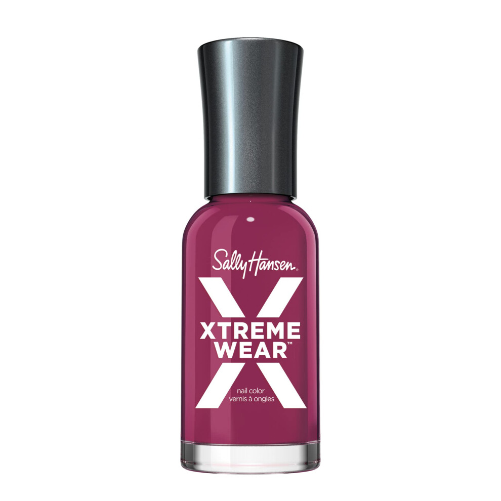 Sally Hansen Xtreme Wear Nail Polish, Streak-Free, Shiny Finish, Long-Lasting Nail Color, Drop the Beet, 0.12 fl oz