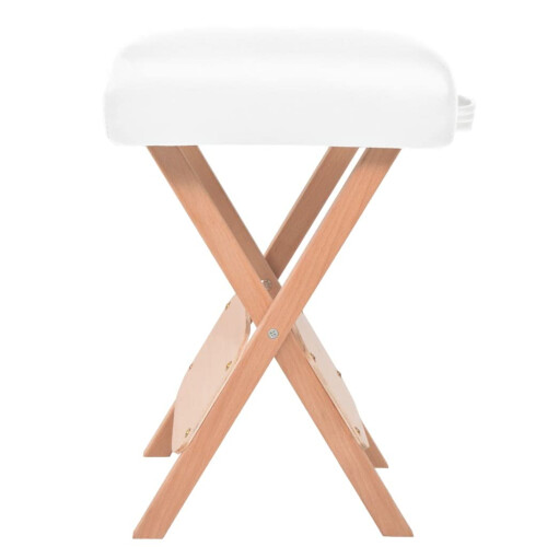 VidaXL vidaXL Massage-Klapphocker 12 cm dicker Sitz Weiß 1