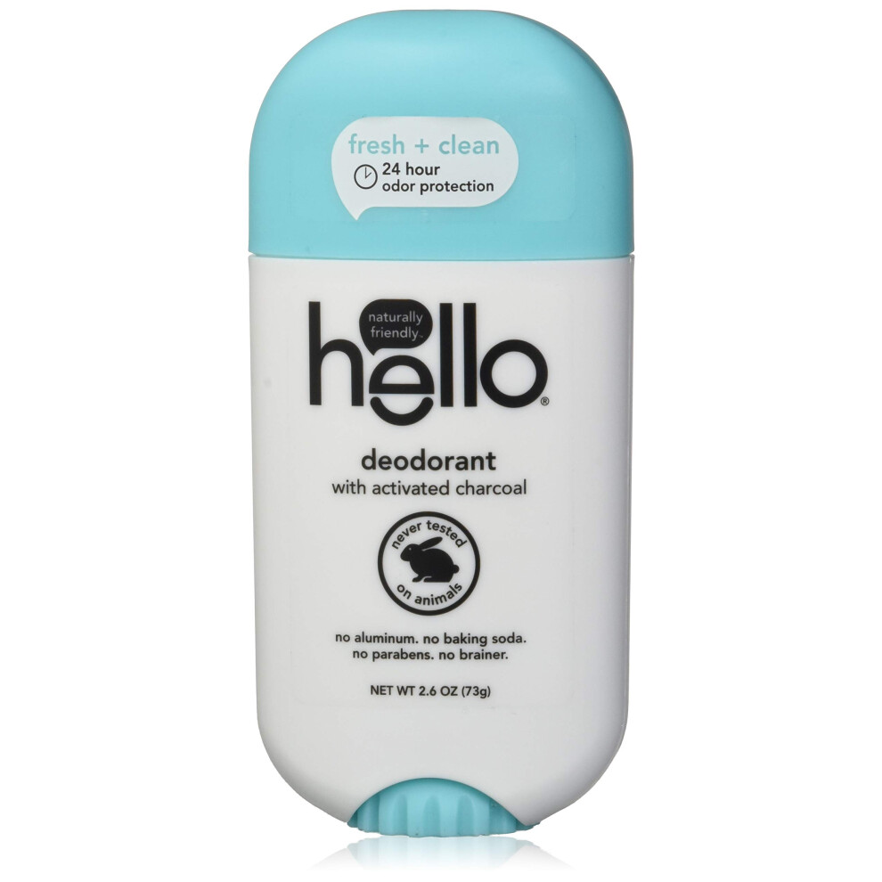 Hello Clean And Fresh Deodorant With Activated Charcoal, 2.6 Oz