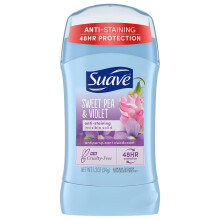 Suave Deodorant Antiperspirant Deodorant Stick 48-hour Odor and Wetness Protection Sweet Pea Violet Deodorant for Women 1.2 oz