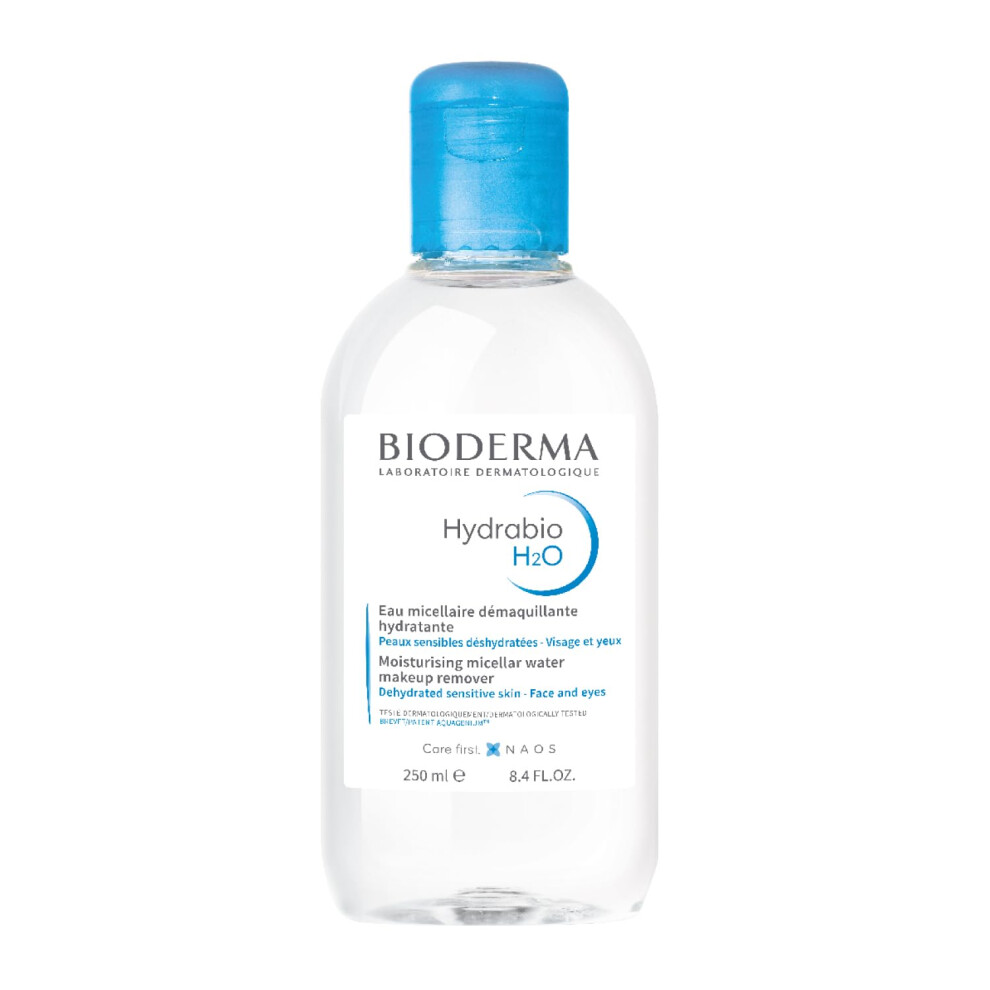 Bioderma Hydrabio H2o Micellar Water Cleansing And Makeup Removing Gentle Face Cleanser For Dehydrated Sensitive Skin 8.4 Fl Oz