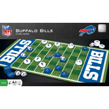 MasterPieces - NFL Checkers, Officially Licensed Buffalo Bills Football Board Game for 2 Players, Family Fun for Kids & Adults