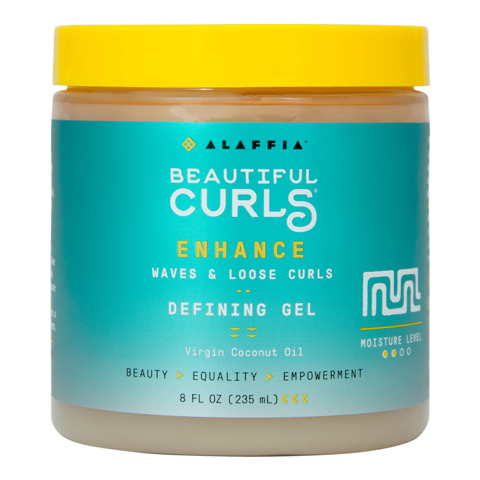 Alaffia Beautiful Curls Curl Enhance Defining Gel, Wavy To Curly Hair Products, Hair Gel To Coil, Twist And Braid, Natural With Shea Butter, Coconut O